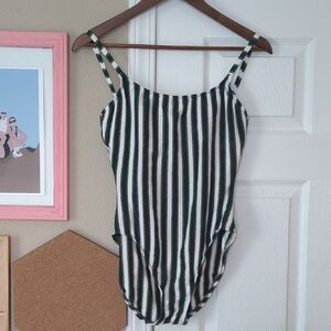 Striped One Piece Swimsuit